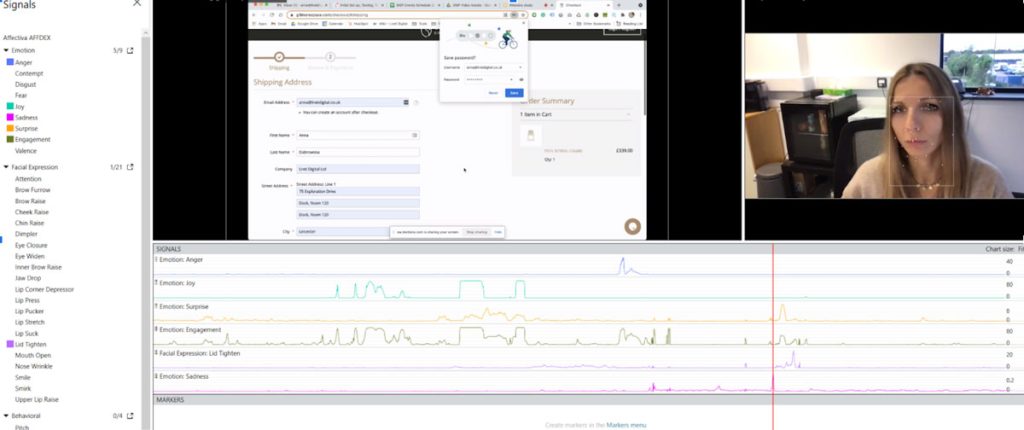 Biometric user testing