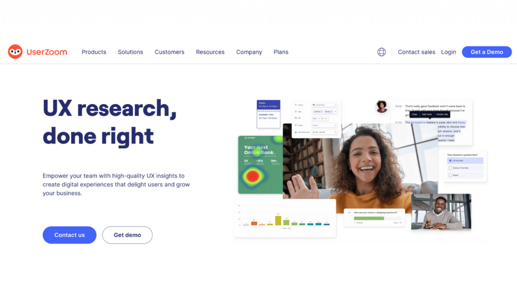 userzoom homepage
