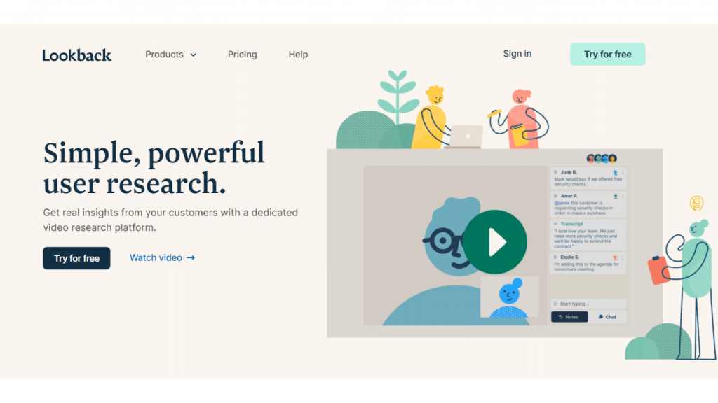 lookback homepage