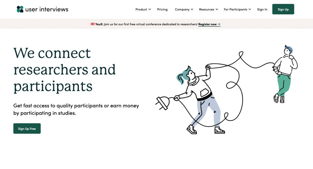 user interviews homepage